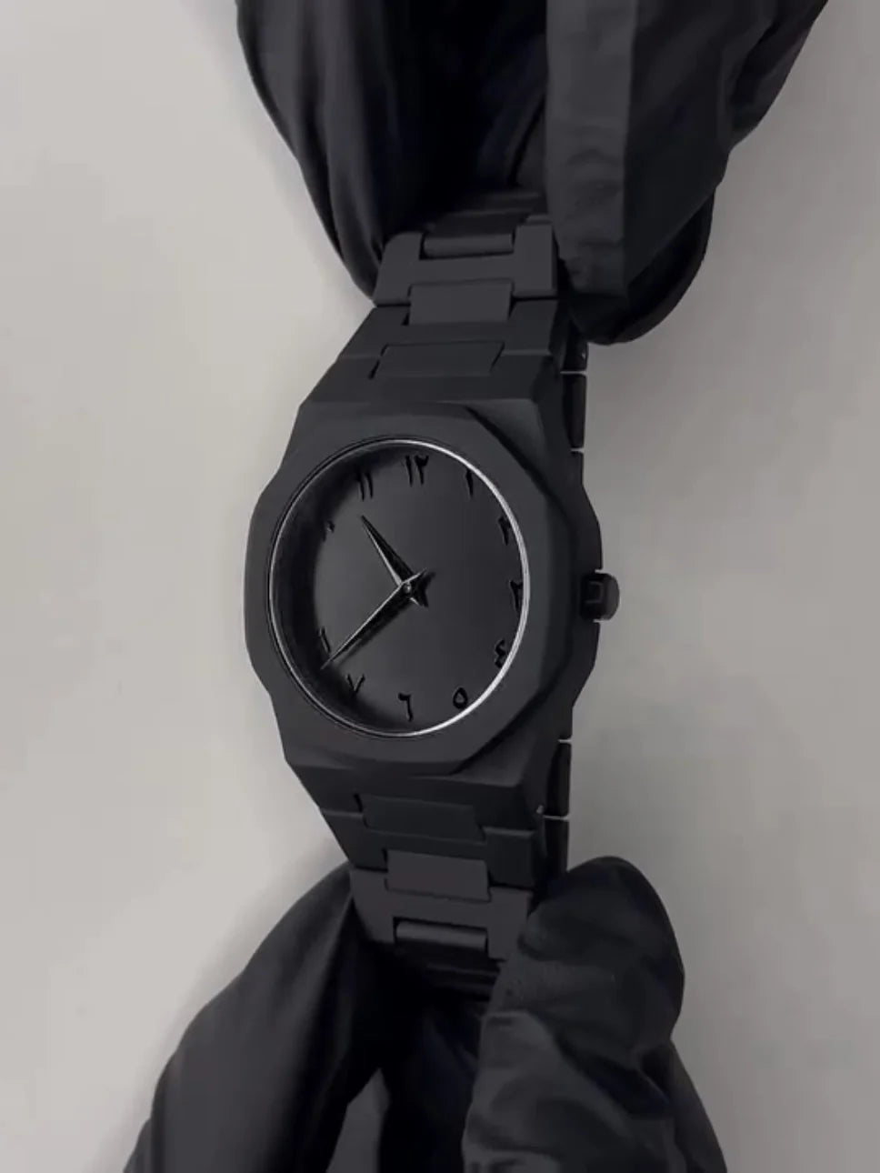 Noir Dial Arabic Numeral Matte Watch – Bold. Sleek. Timeless.