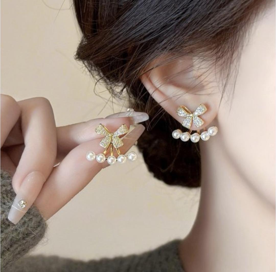 Butterfly Pearl Stone Earings