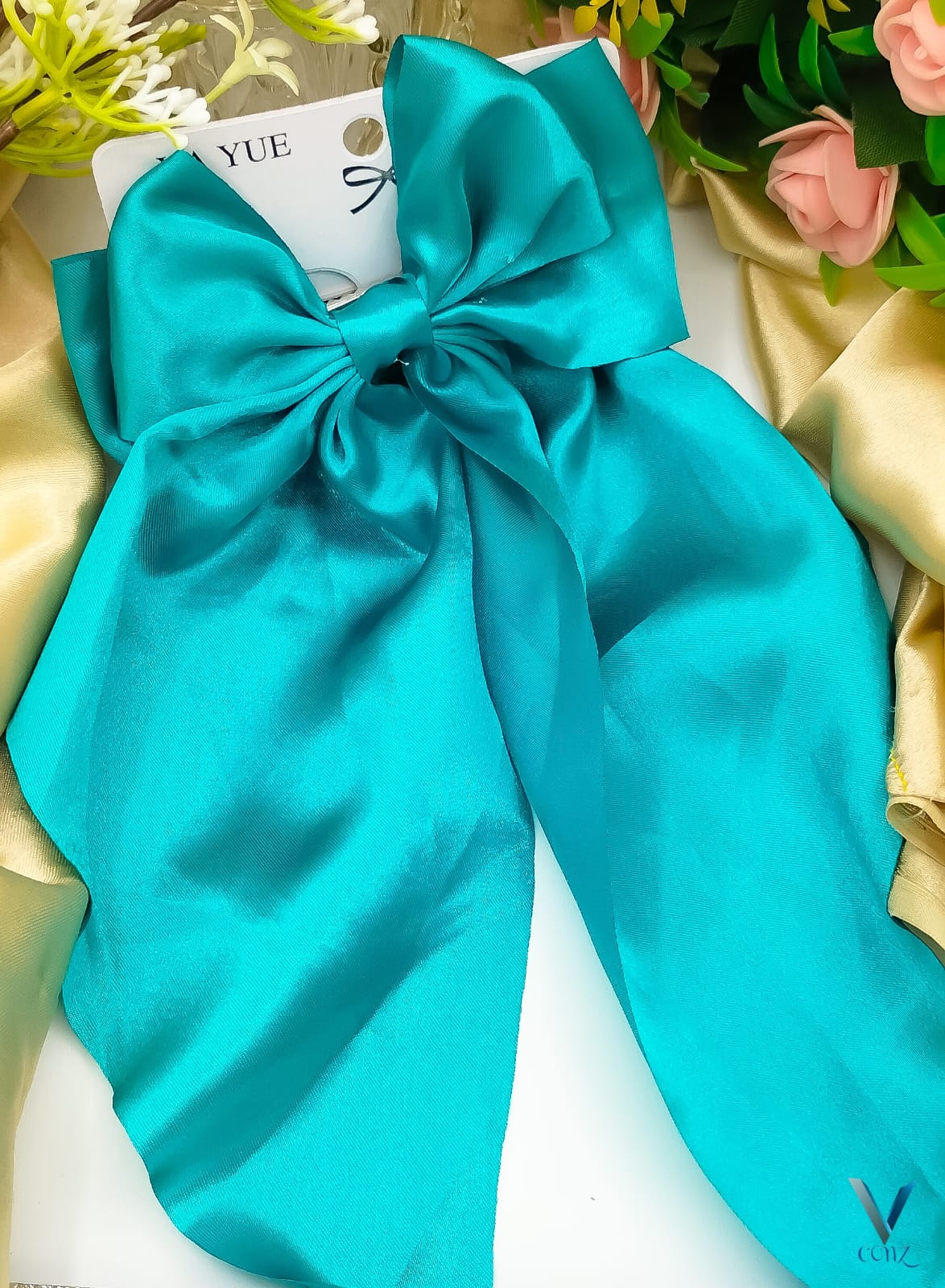 Large Satin Ribbon Hair Bow Clip