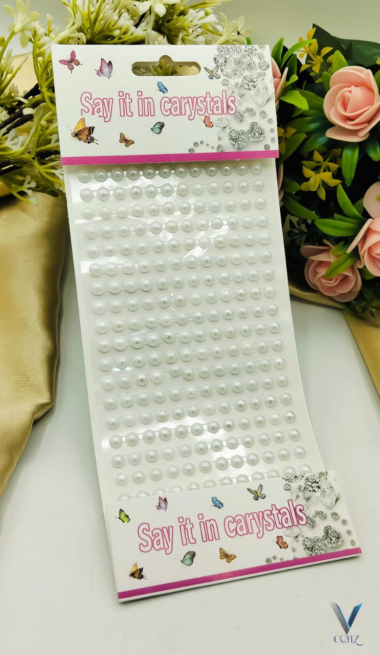 3D Pearl Hair Beads Stickers in Five Design