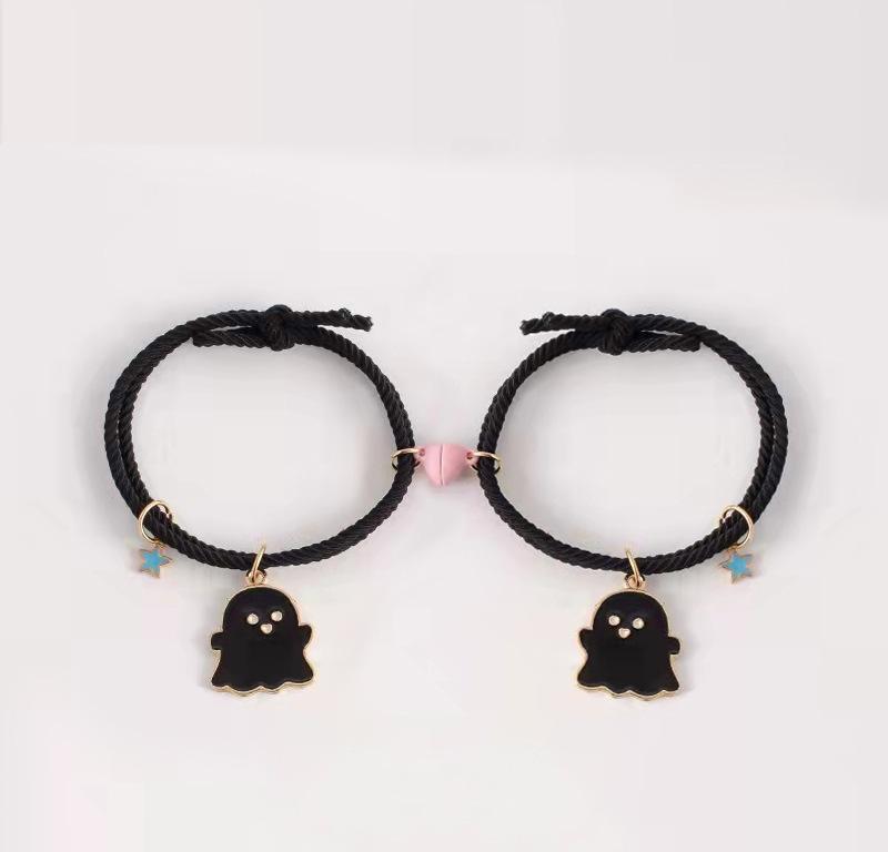 “Boo Buddies” Ghost Charm Friendship Bracelet