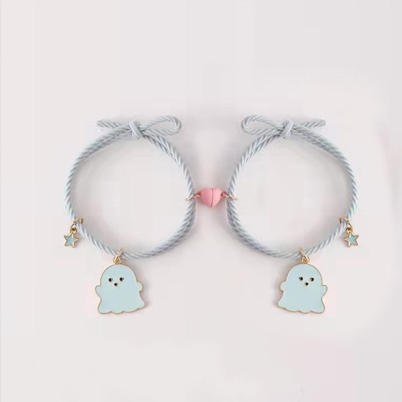 “Boo Buddies” Ghost Charm Friendship Bracelet