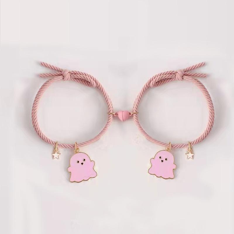 “Boo Buddies” Ghost Charm Friendship Bracelet