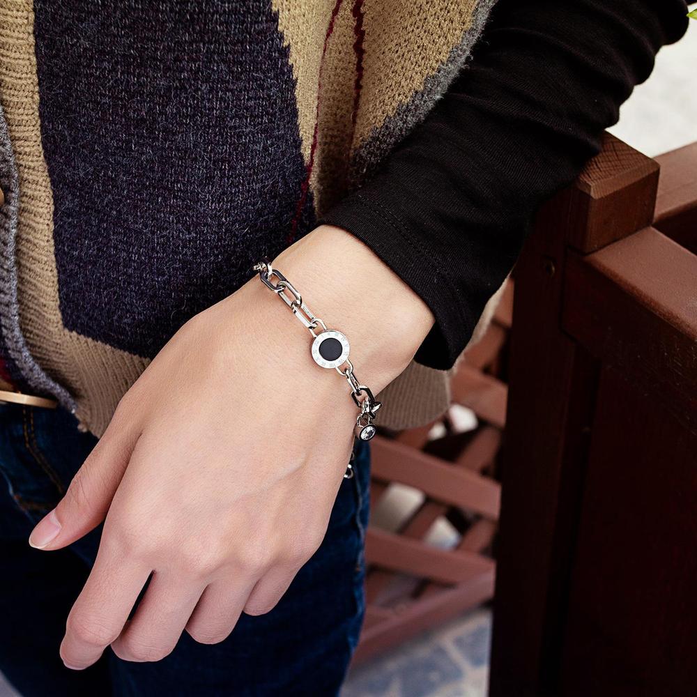 “Cosmic Link” Charm Bracelets – Silver & Rose Gold Variants
