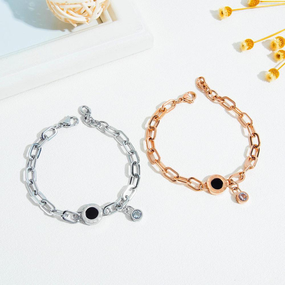 “Cosmic Link” Charm Bracelets – Silver & Rose Gold Variants