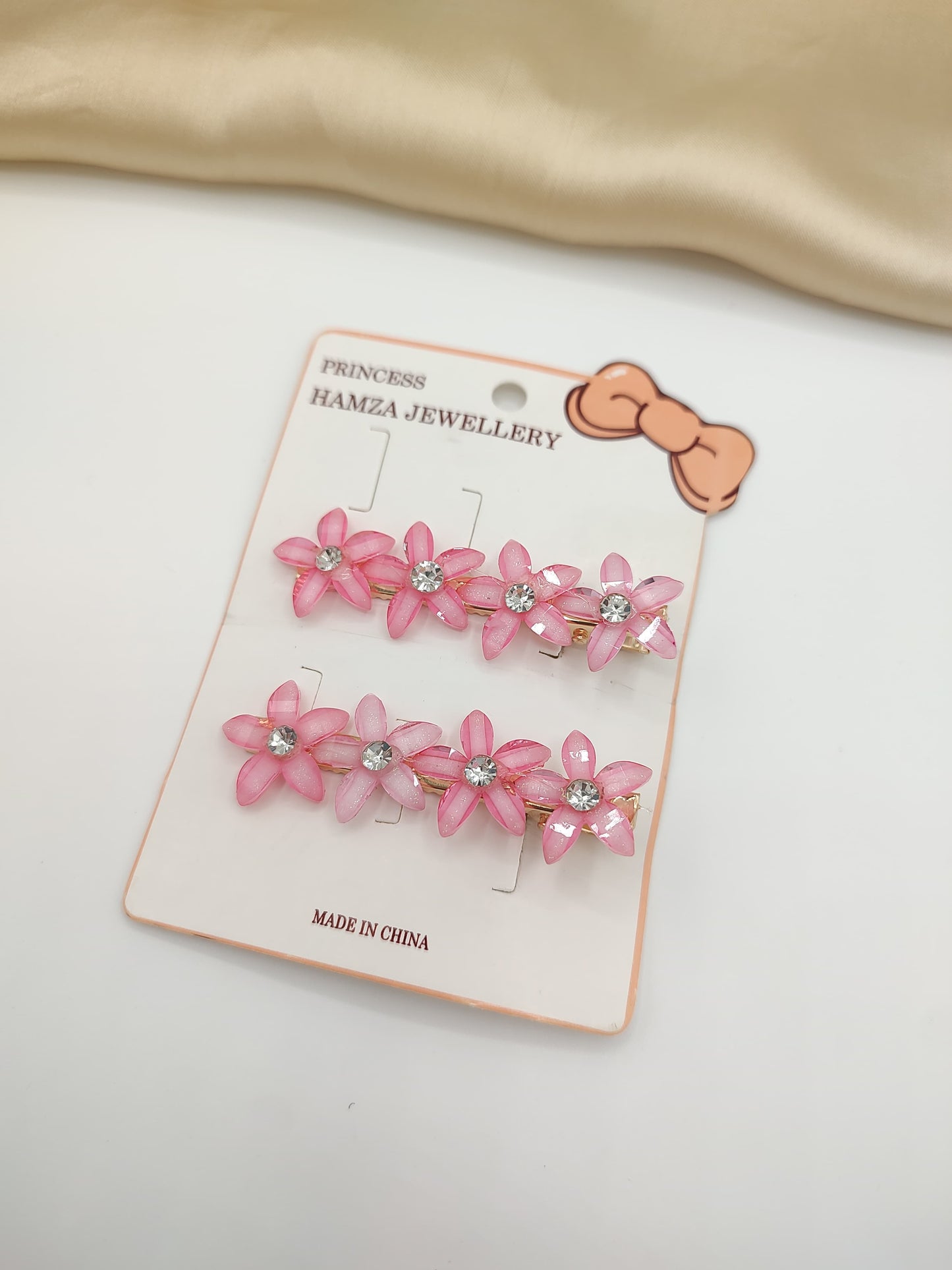 Crystal Blossom Hair Clips