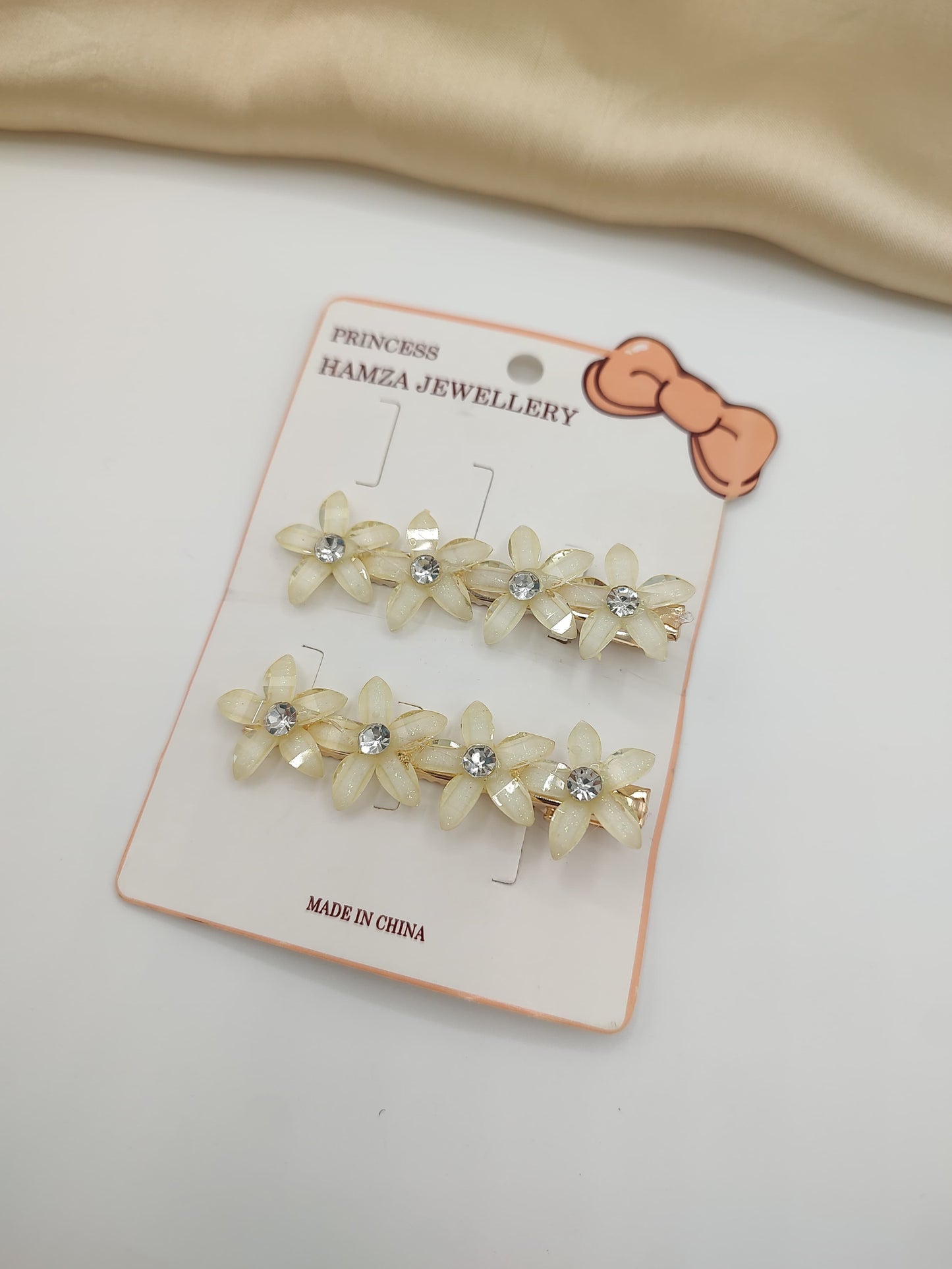Crystal Blossom Hair Clips