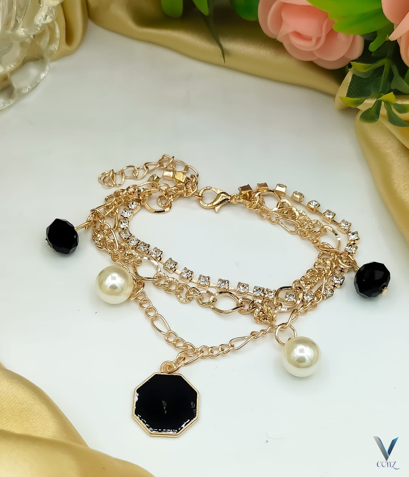 Elegant Layered Charm Bracelet