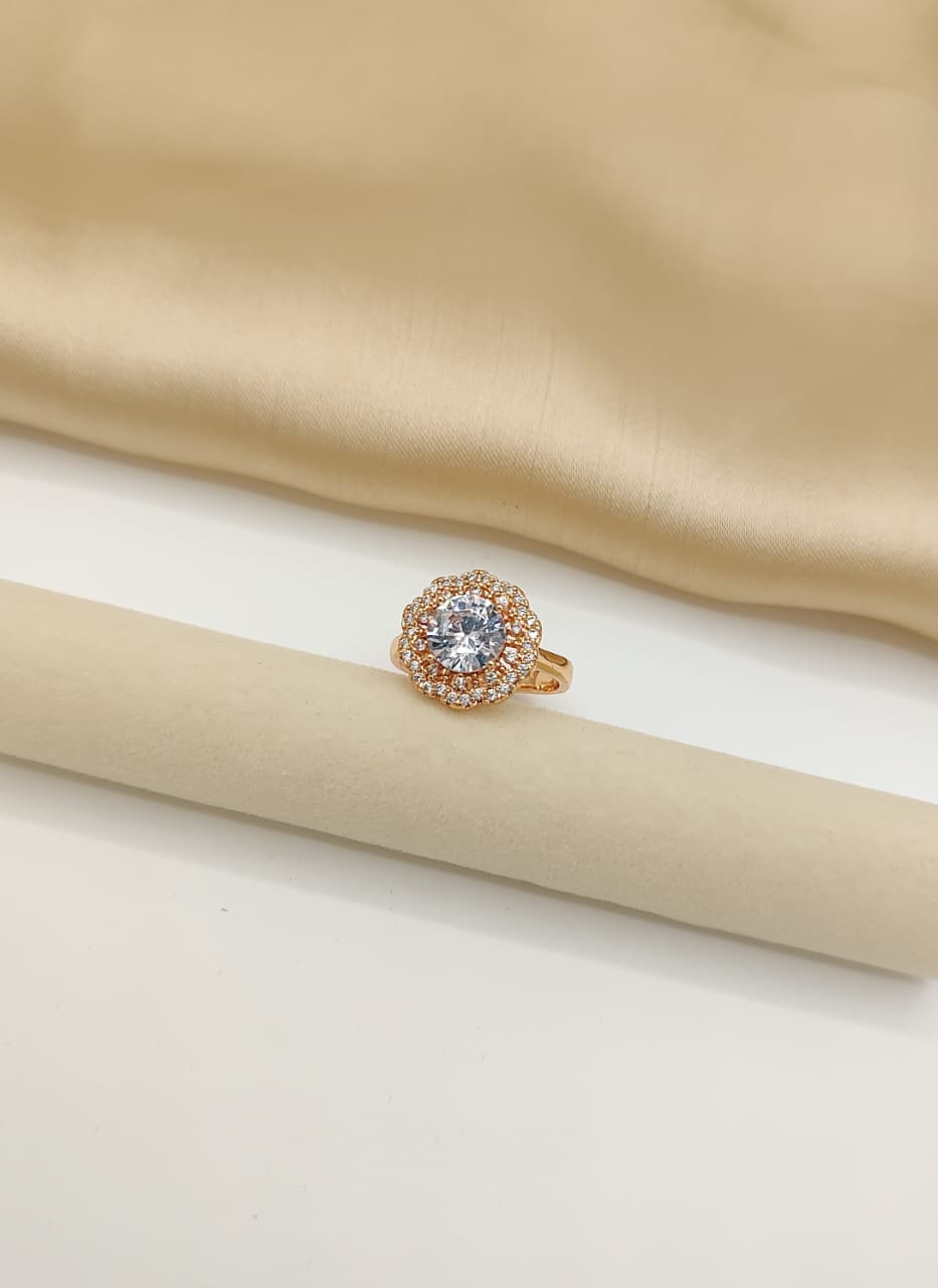 Luxe Radiance Halo Ring