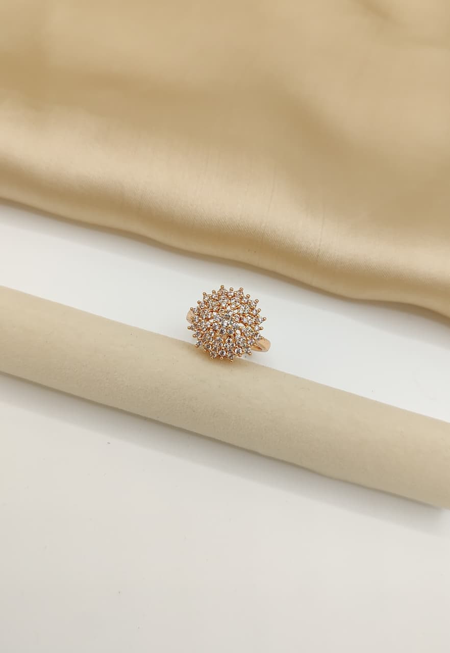 Radiant Bloom Cluster Ring