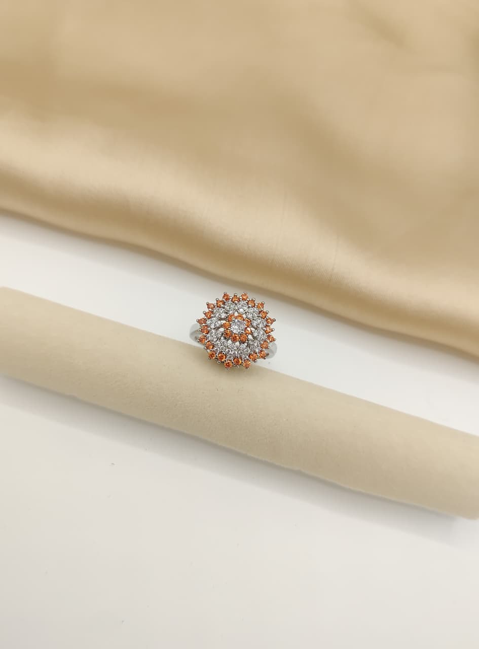 Radiant Bloom Cluster Ring