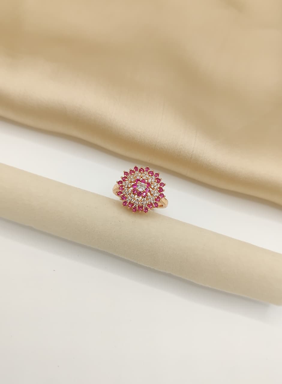 Radiant Bloom Cluster Ring