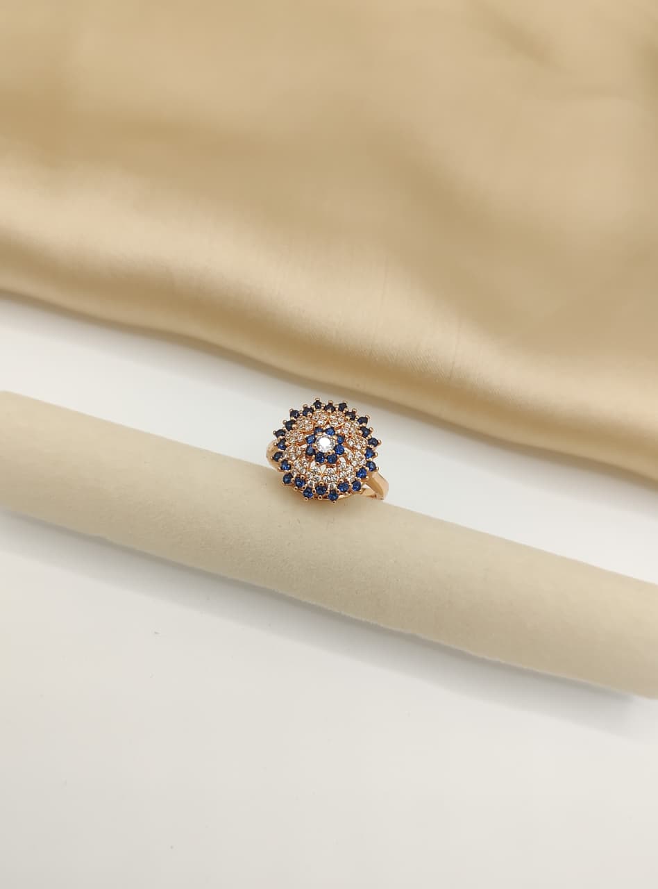Radiant Bloom Cluster Ring