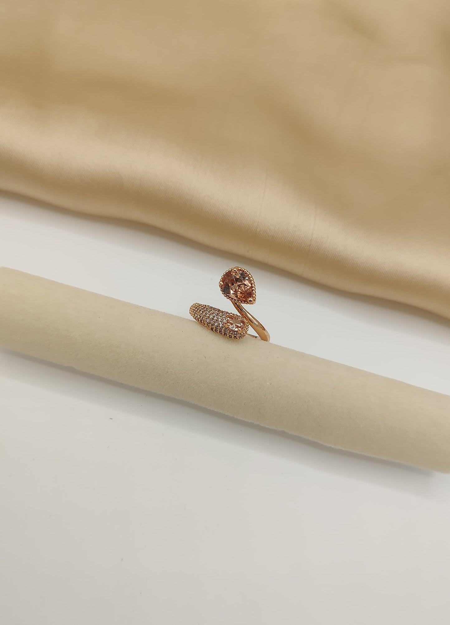 Open Band Teardrop Statement Ring