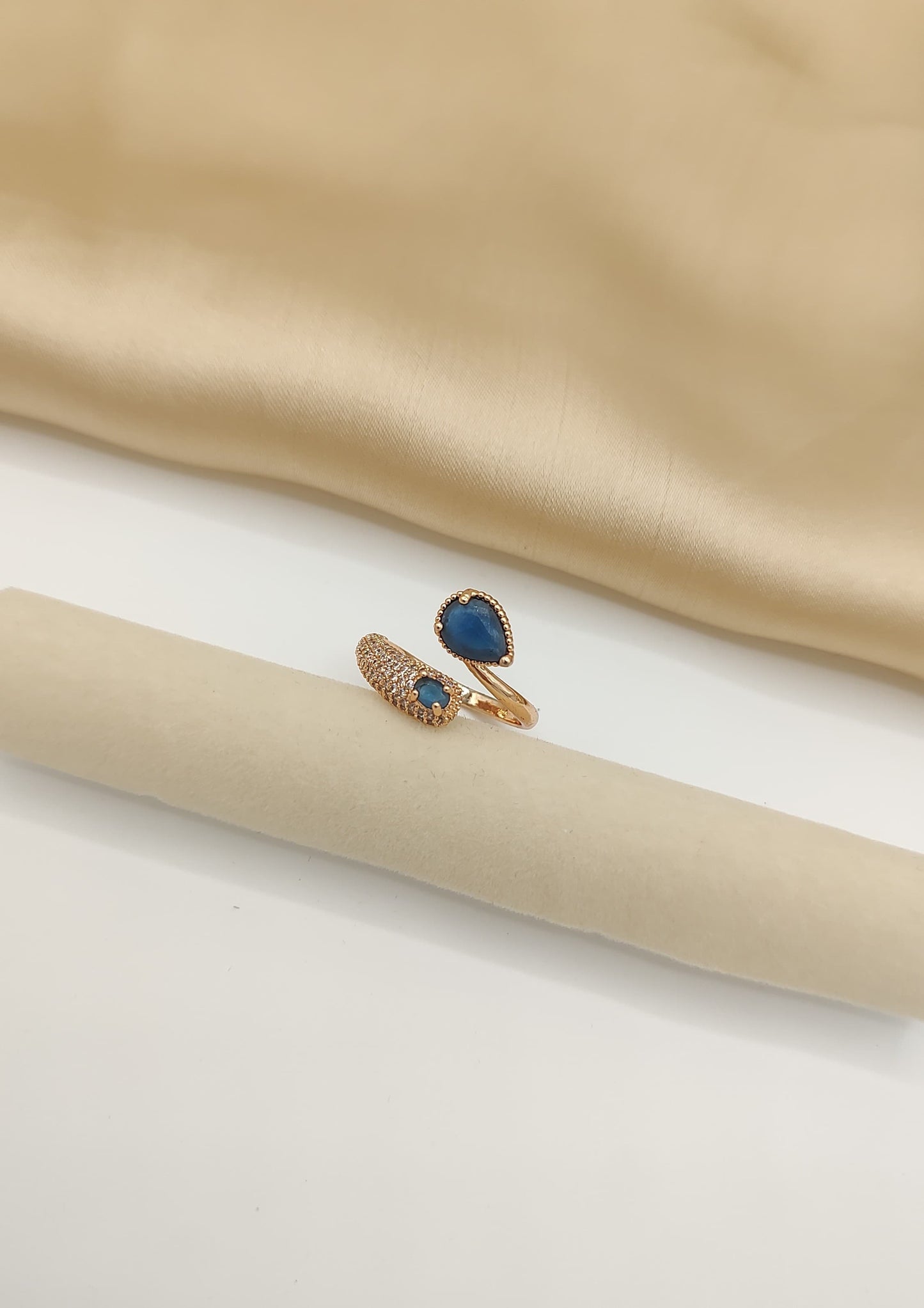 Open Band Teardrop Statement Ring