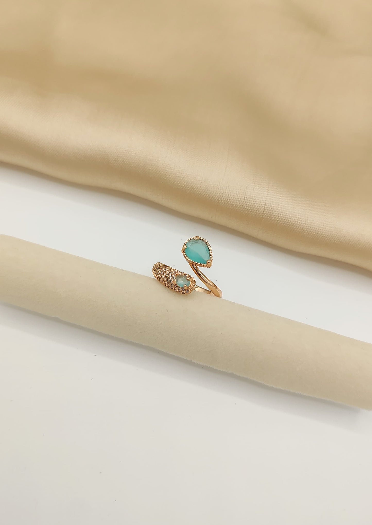 Open Band Teardrop Statement Ring