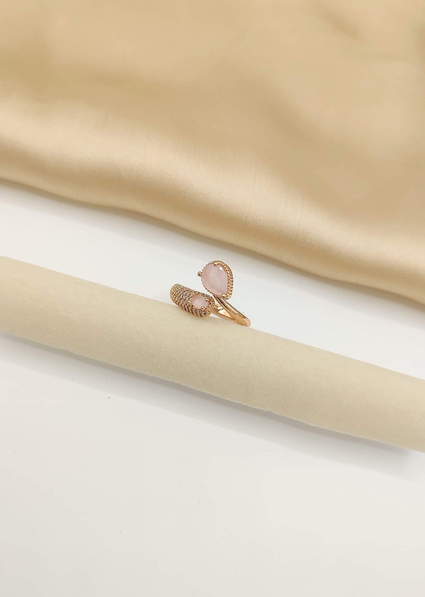 Open Band Teardrop Statement Ring