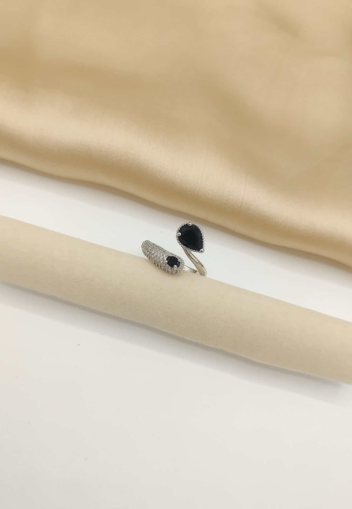 Open Band Teardrop Statement Ring