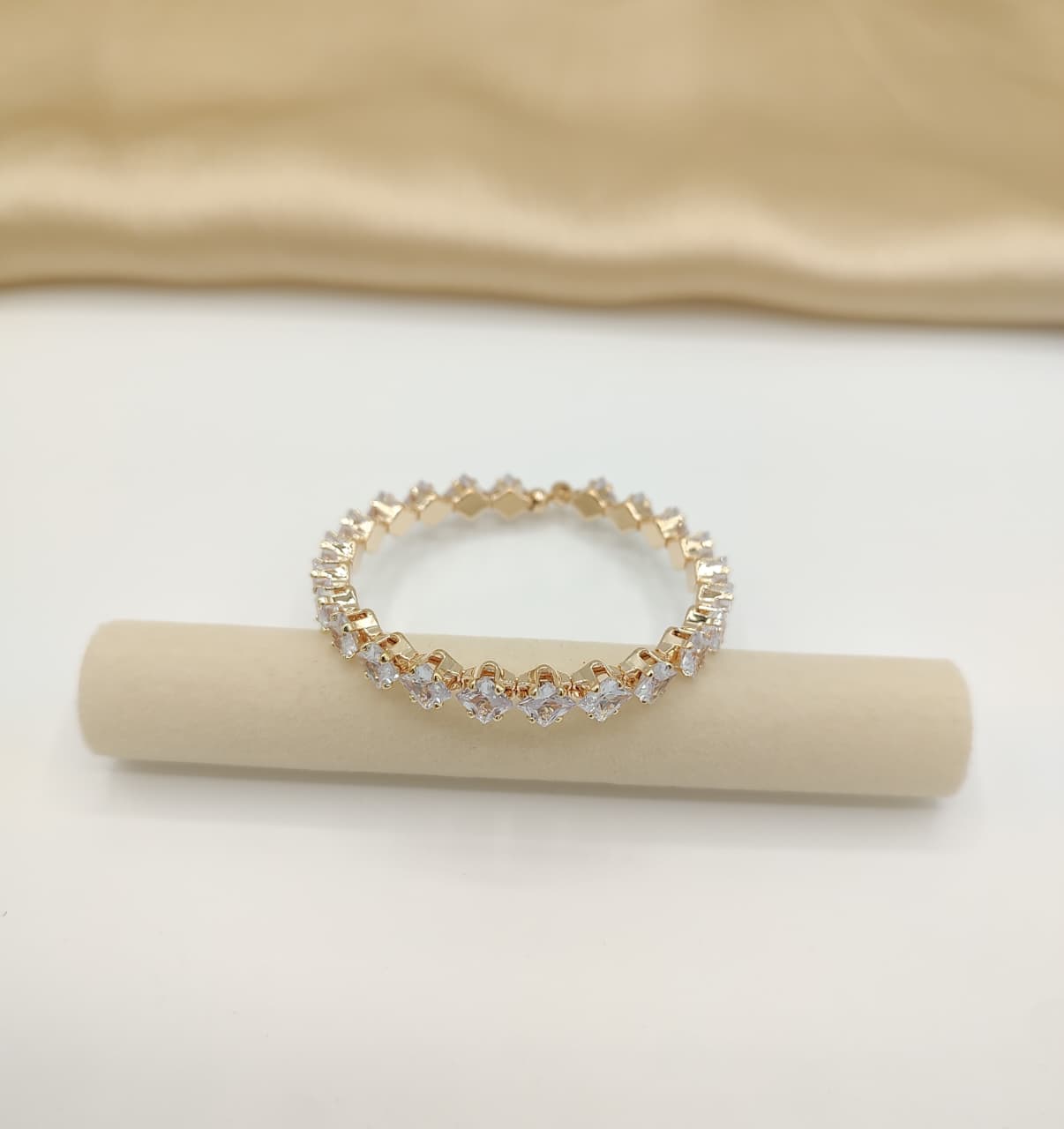 Elegant Geometric Stone-Set Bracelet