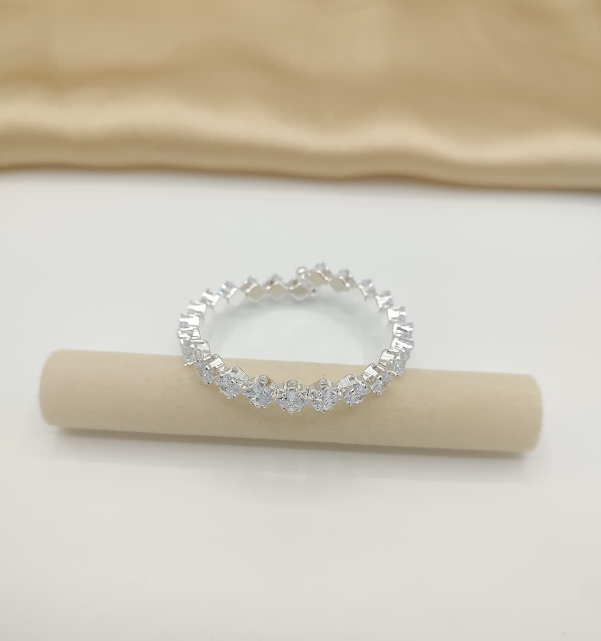 Elegant Geometric Stone-Set Bracelet