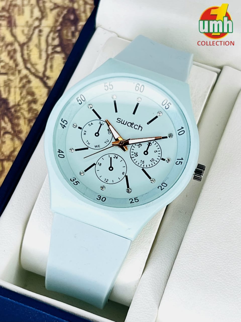 Stylish Silicone Strap Analog Watch