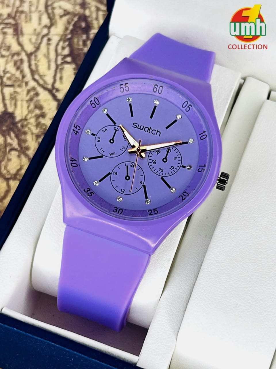 Stylish Silicone Strap Analog Watch