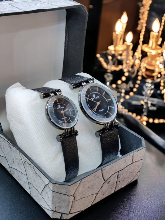 Leather Strap Couple Watche's