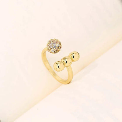 Zircone Circle Open Ball Ring