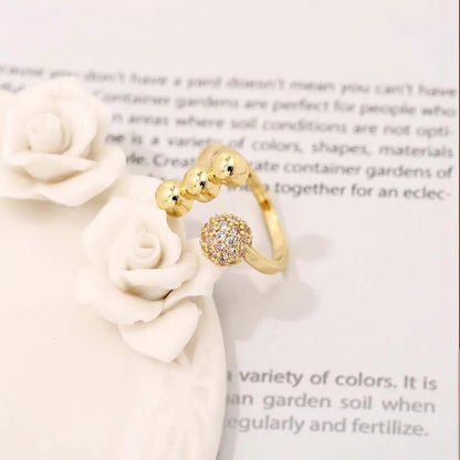 Zircone Circle Open Ball Ring