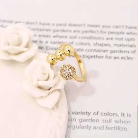 Zircone Circle Open Ball Ring