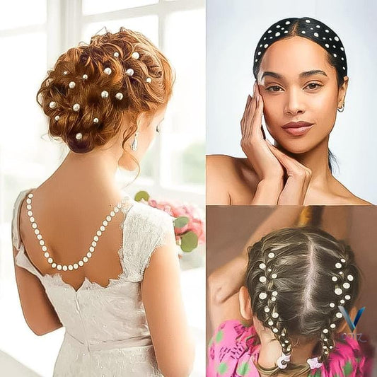3D Pearl Hair Beads Stickers in Five Design