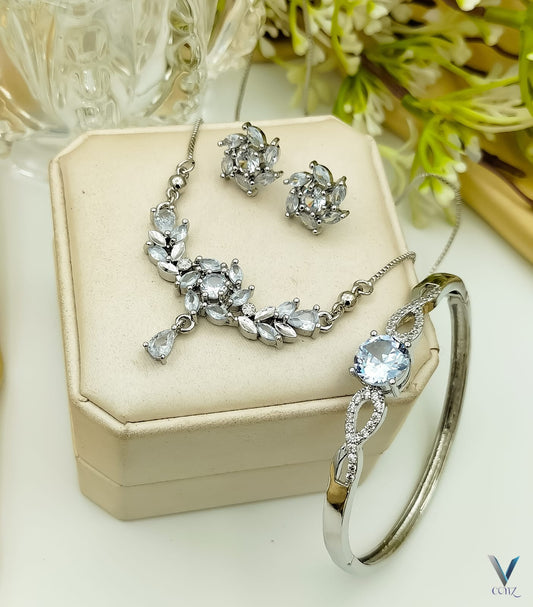 Elegant Silver-Plated Jewelry Set