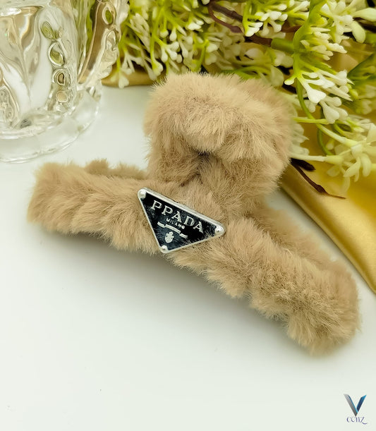 Luxury Faux Fur Claw Hair Clips – Set of 3