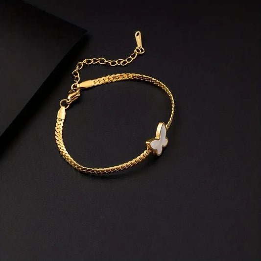 Elegant Gold Butterfly Chain Bracelet