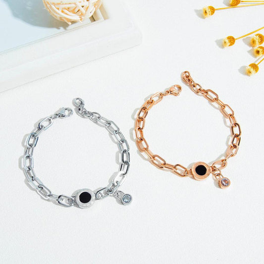 “Cosmic Link” Charm Bracelets – Silver & Rose Gold Variants