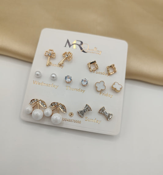 7-Day Chic Stud Earring Set