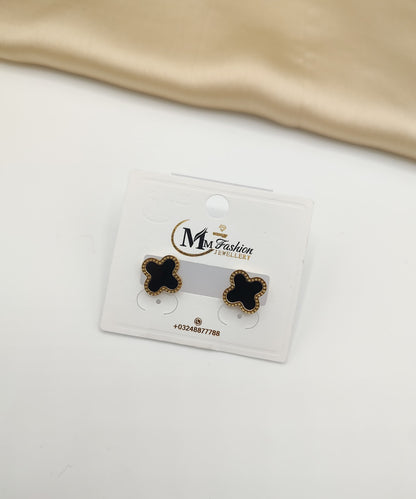 Clover Charm Stud Earrings