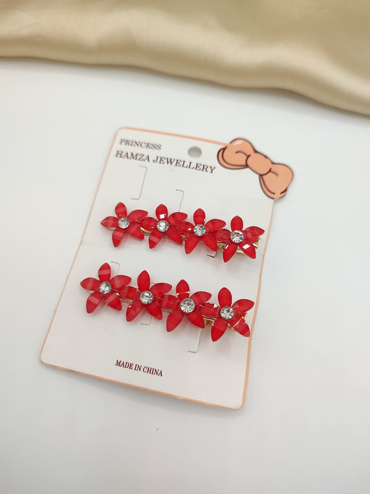 Crystal Blossom Hair Clips