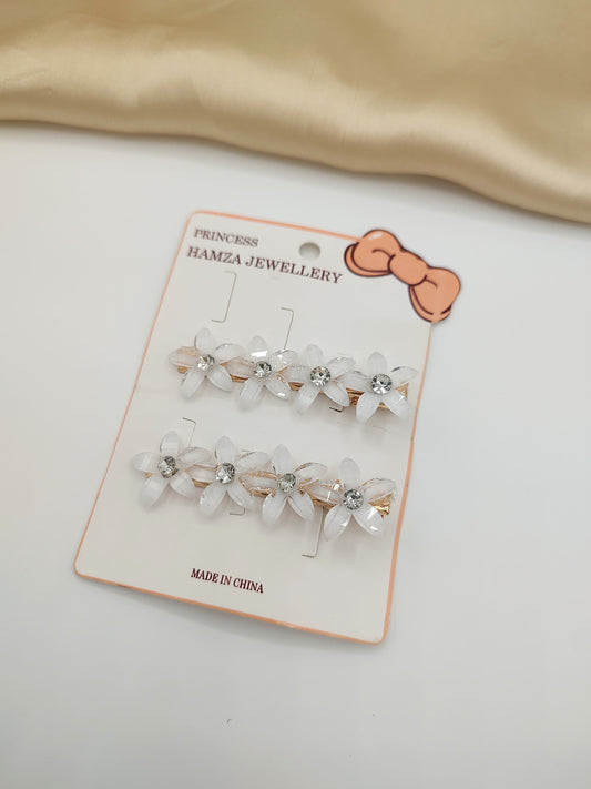 Crystal Blossom Hair Clips
