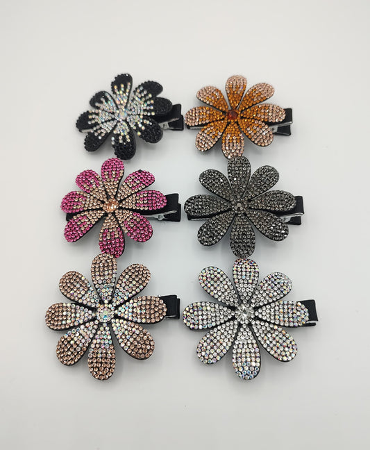 Sparkle Bloom Hair Clips