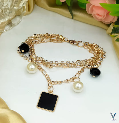 Elegant Layered Charm Bracelet