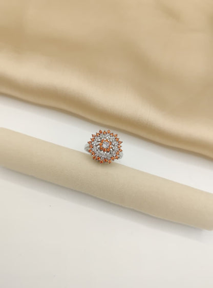 Radiant Bloom Cluster Ring