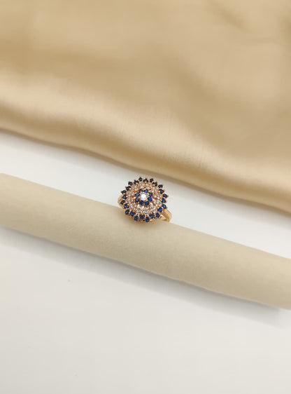 Radiant Bloom Cluster Ring