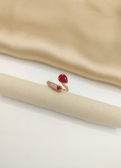 Open Band Teardrop Statement Ring