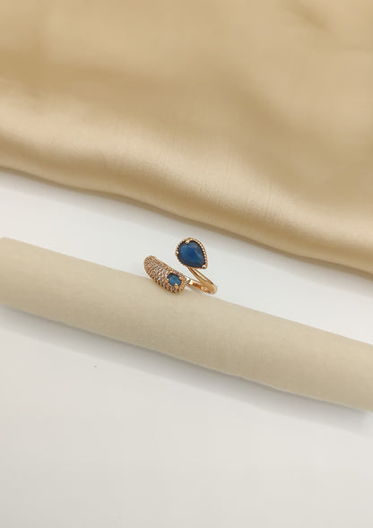 Open Band Teardrop Statement Ring