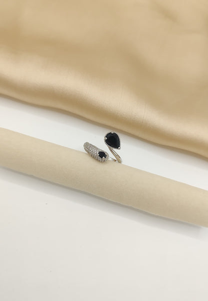 Open Band Teardrop Statement Ring