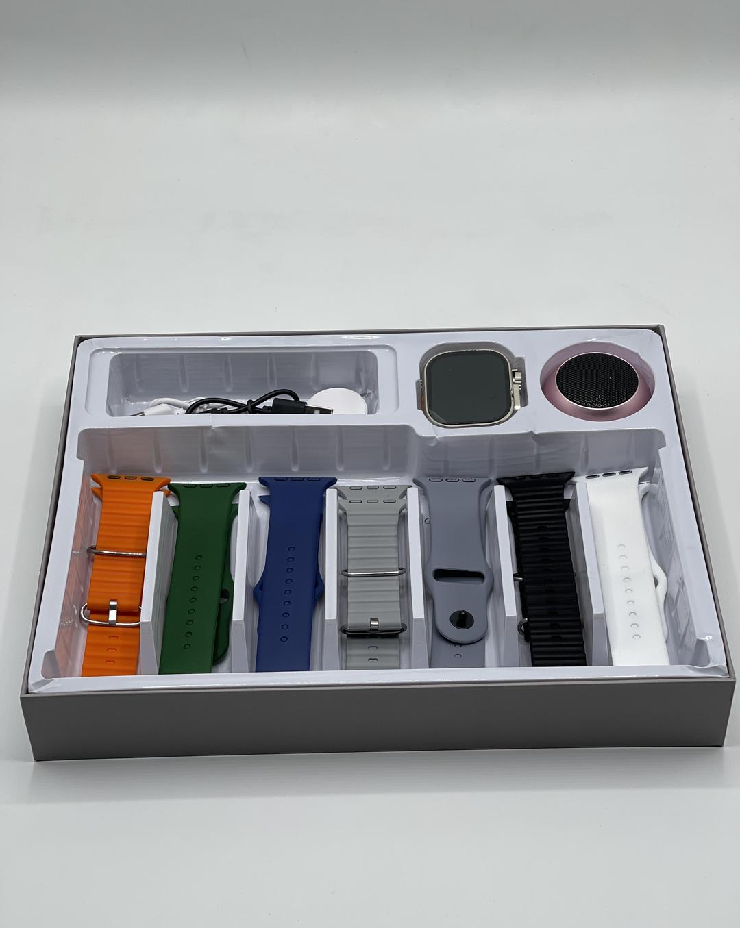 Crown K16 Ultra 2 Smart Watch – 10-in-1 Combo Set
