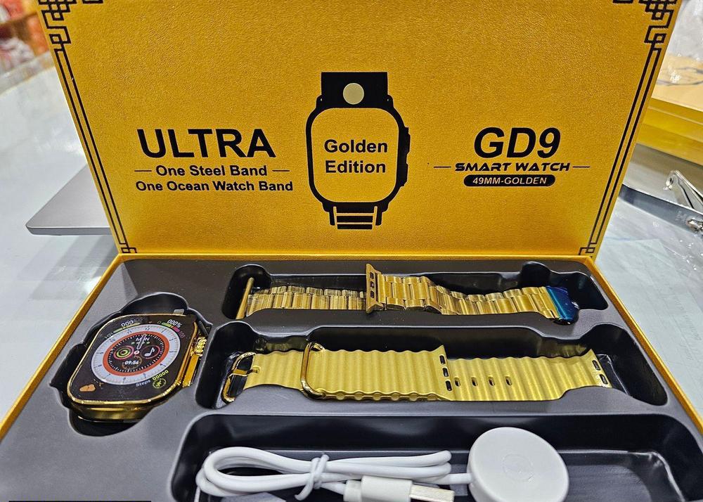 GD9 Ultra Golden Edition Smart Watch – 49mm (Steel & Ocean Bands Included)