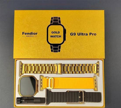 GD9 Ultra Golden Edition Smart Watch – 49mm (Steel & Ocean Bands Included)